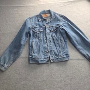 Levis 71506-0214 Vintage Denim Trucker Jacket‎ Medium Wash Blue Mens 38L